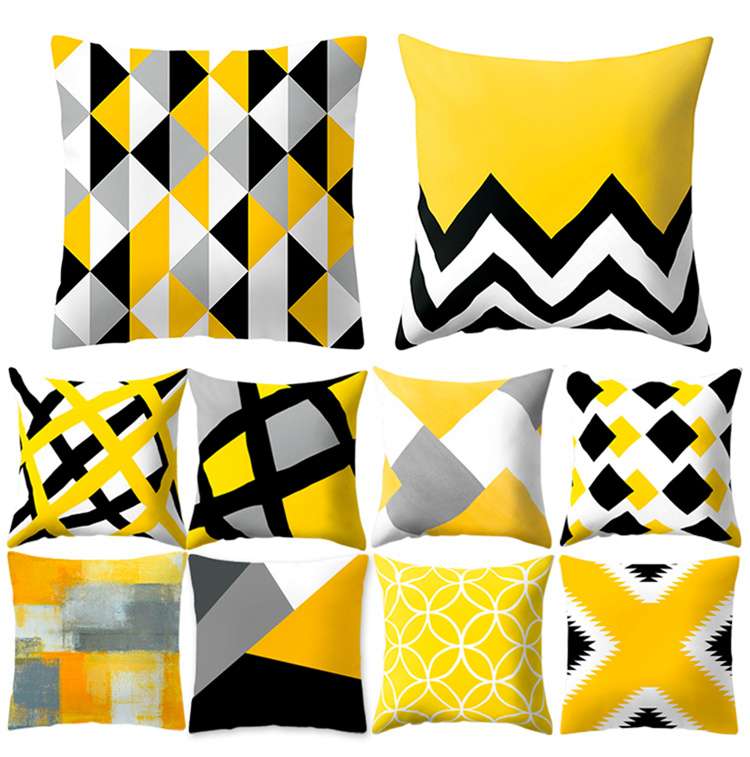 45*45 velvet custom printing geometric brushed fabric pillow case home decor cushion cover